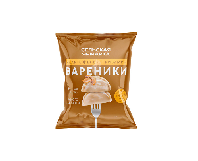 СЕЛЬСКАЯ ЯРМАРКА Вареники с картофелем и грибами 350г