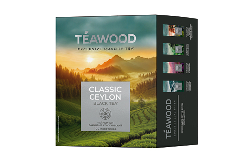 TEAWOOD Classic Сeylon Чай черн 100пак 200г
