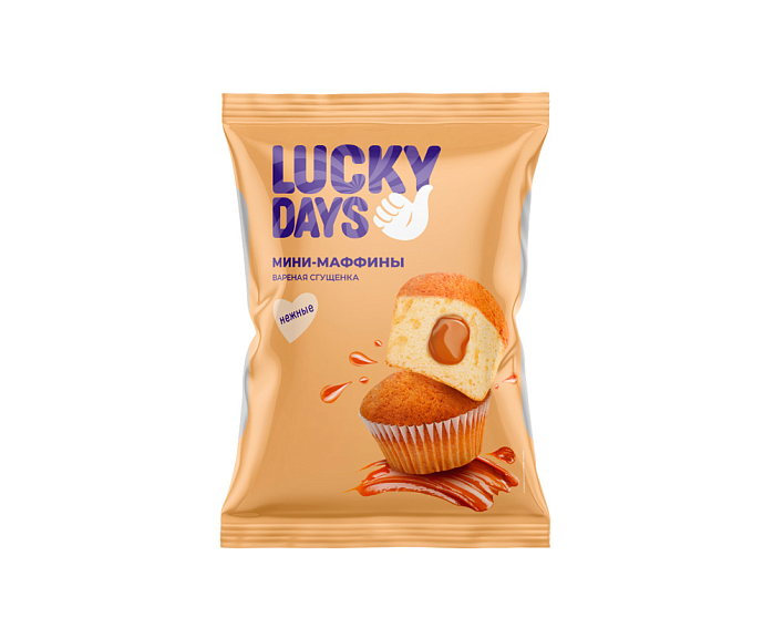 Мини-маффины с начинкой "вареная сгущенка" LUCKY DAYS