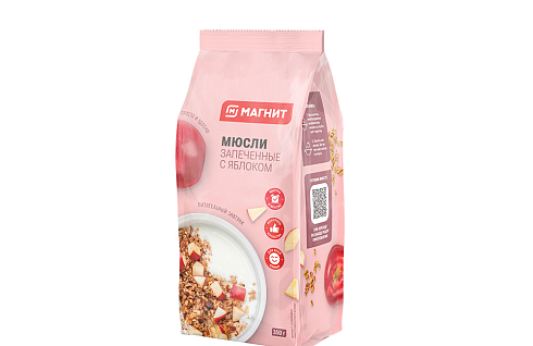 МАГНИТ Мюсли запеченные с яблоком 350г