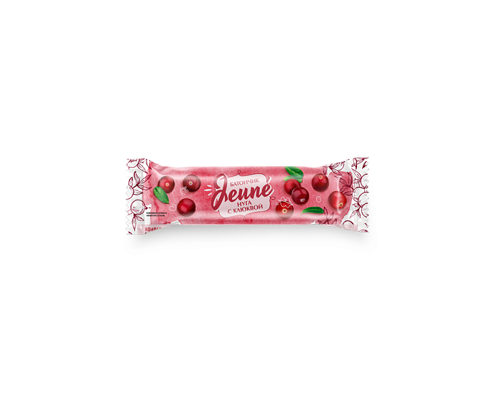 Батончик Jeune нуга с клюквой глазированный 40г