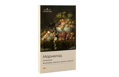 ЭРМИТАЖ Мармелад желейный виноград, гранат, лимон, персик 260г