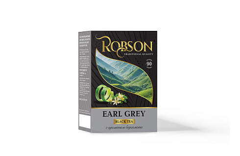Чай черный листовой ROBSON/РОБСОН Earl Grey с ароматом бергамота