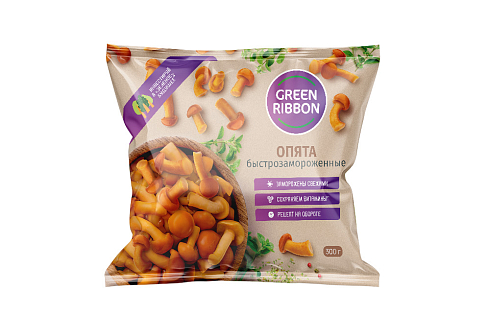 GREEN RIBBON Грибы Опята целые 300г
