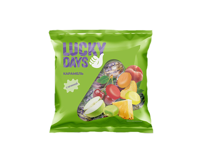 LUCKY DAYS Карамель мини с фруктовой начинкой