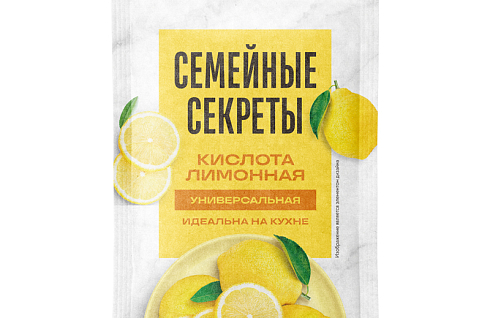 СЕМЕЙНЫЕ СЕКРЕТЫ Лимонная кислота 80г