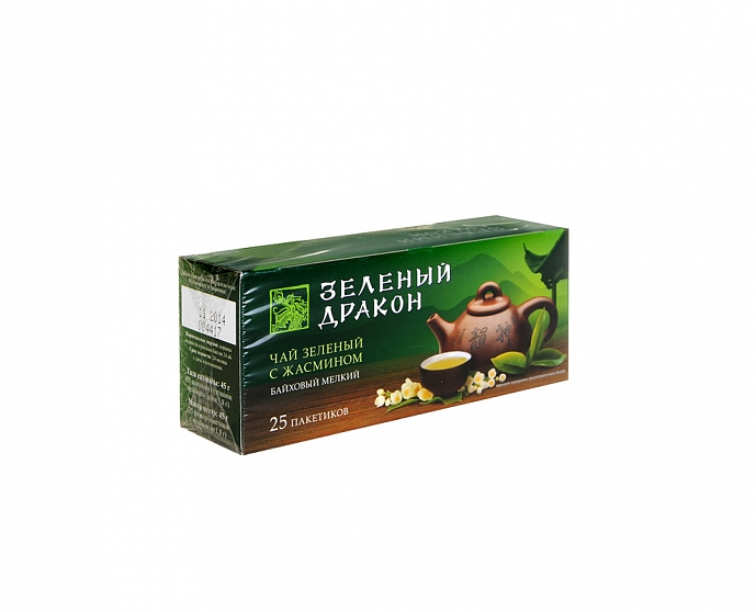 ЗЕЛЕНЫЙ ДРАКОН Чай зеленый с жасмином 20 пакетиков