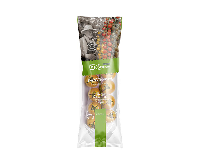 ТОМАТЫ коктейльные желтые 450г фасованные «Магнит Свежесть» 