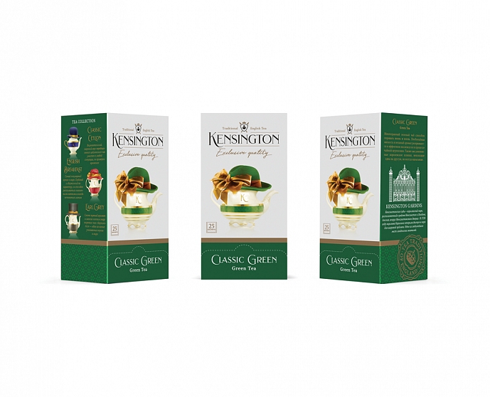 KENSINGTON Чай зеленый Classic Green 25 пакетиков