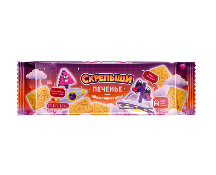 "СКРЕПЫШИ" Печенье сахарное Межпланетное