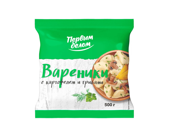 Вареники с картофелем и грибами "Первым делом" 